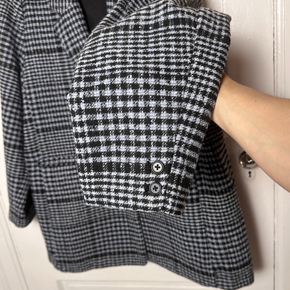 Old Navy Wool Blend Plaid Blazer Coat Classic Academia Preppy NWOT‎ Relaxed Fit - Picture 6 of 17